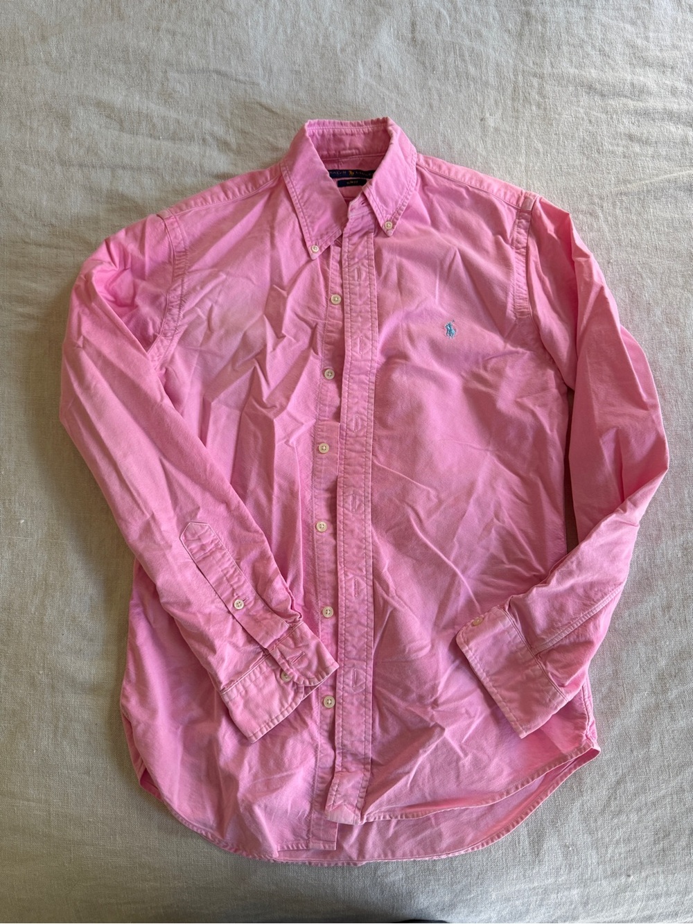 Ralph Lauren Men’s Pink Oxford Button-Down Shirt (slim fit)